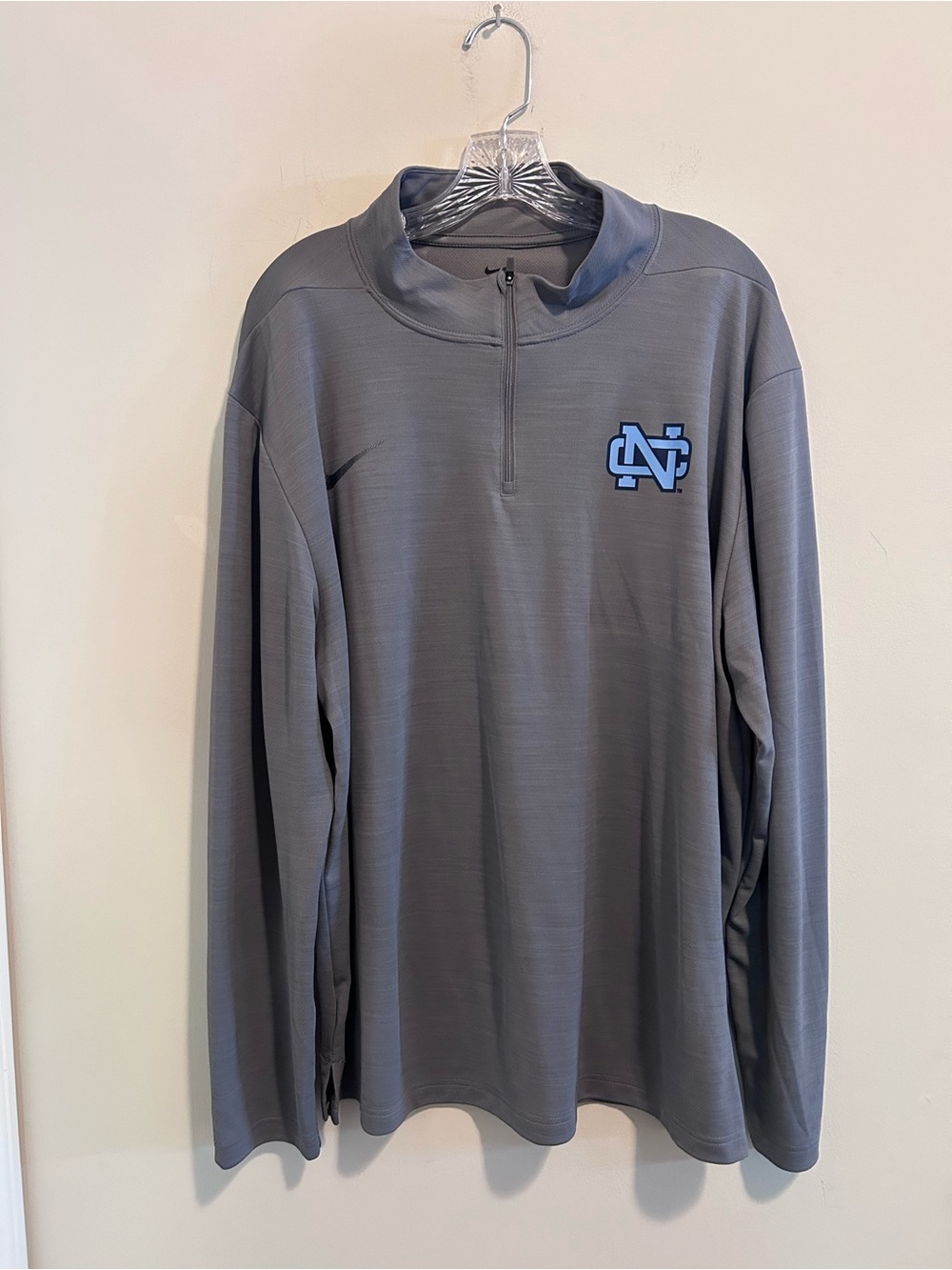 Nike Gray Quarter-Zip Pullover - UNC